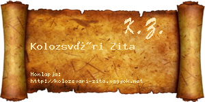 Kolozsvári Zita névjegykártya